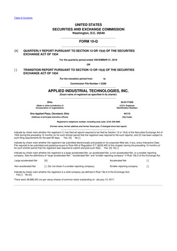 Vorschaubild Applied Industrial Technologies
 10-Q Quartalsbericht 2017 