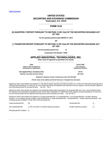 Vorschaubild Applied Industrial Technologies
 10-Q Quartalsbericht 2018 