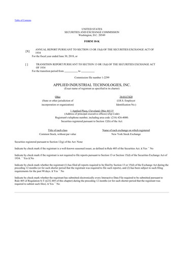 Thumbnail Applied Industrial Technologies
 10-K Annual Report 2018