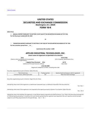 Thumbnail Applied Industrial Technologies
 10-K Annual Report 2025