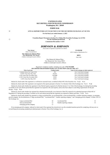 Thumbnail Johnson & Johnson 10-K Annual Report 2022