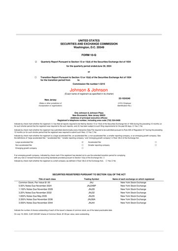 Vorschaubild Johnson & Johnson 10-Q Quartalsbericht 2024 