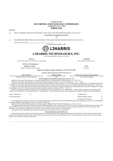 Vorschaubild L3Harris Technologies 10-K Jahresbericht 2019