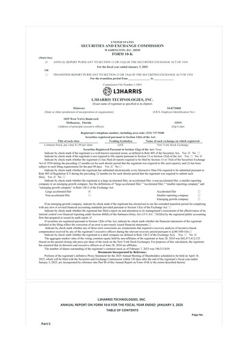 Vorschaubild L3Harris Technologies 10-K Jahresbericht 2024