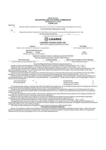 Thumbnail L3Harris Technologies 10-K Annual Report 2025