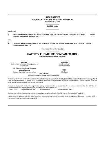 Thumbnail Havertys 10-Q Quarterly Report FY 