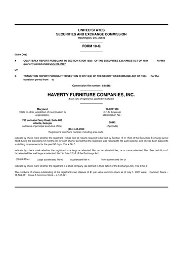 Thumbnail Havertys 10-Q Quarterly Report FY 