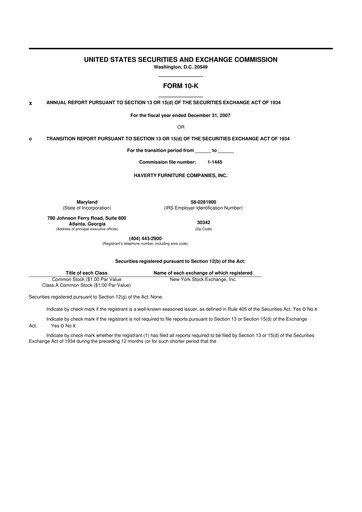 Thumbnail Havertys 10-K Annual Report 