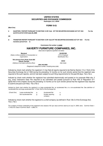 Thumbnail Havertys 10-Q Quarterly Report FY 