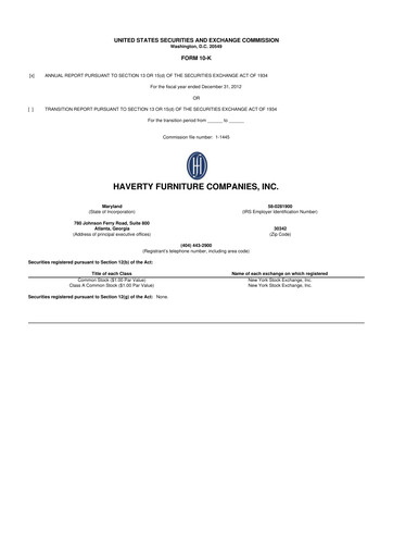 Thumbnail Havertys 10-K Annual Report 2012