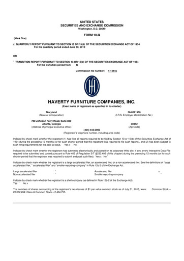 Thumbnail Havertys 10-Q Quarterly Report FY2013 
