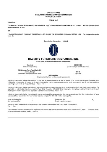 Thumbnail Havertys 10-Q Quarterly Report FY2013 