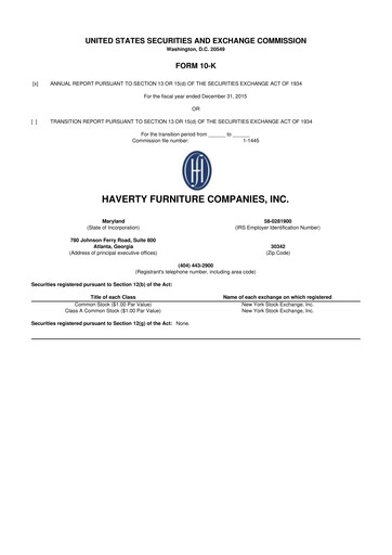 Thumbnail Havertys 10-K Annual Report 2015