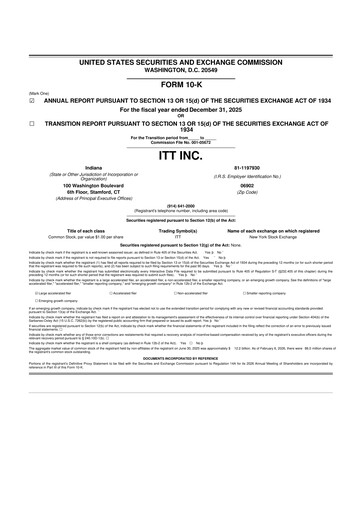 Vorschaubild ITT 10-K Jahresbericht 2025