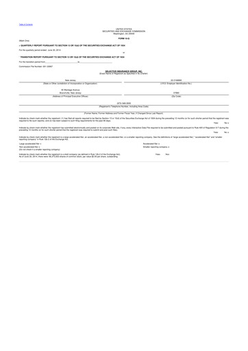 Thumbnail Selective Insurance 10-Q Quarterly Report FY2014 