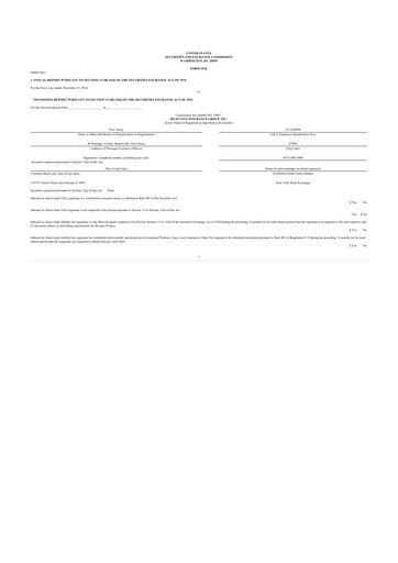 Thumbnail Selective Insurance 10-K Annual Report 2016