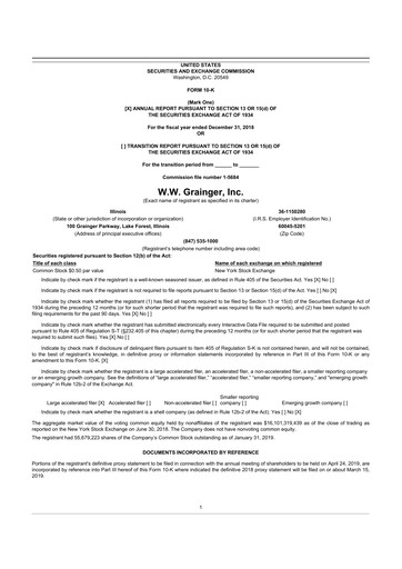 Thumbnail W. W. Grainger
 10-K Annual Report 2018