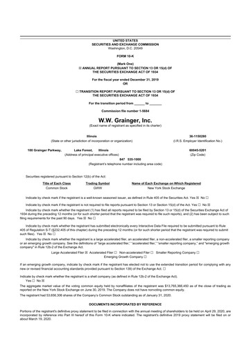 Thumbnail W. W. Grainger
 10-K Annual Report 2019