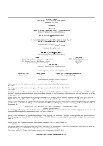 Thumbnail W. W. Grainger
 10-K Annual Report 2020