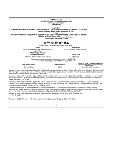 Thumbnail W. W. Grainger
 10-Q Quarterly Report FY2022 
