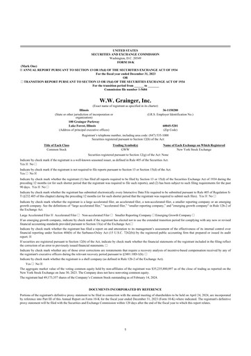 Thumbnail W. W. Grainger
 10-K Annual Report 2023
