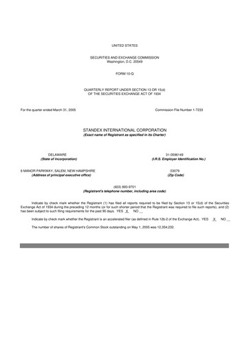 Thumbnail Standex International 10-Q Quarterly Report FY 