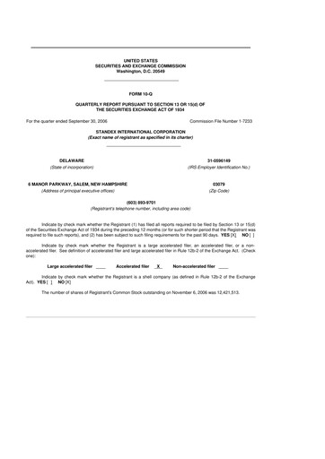 Thumbnail Standex International 10-Q Quarterly Report FY 