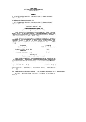 Thumbnail Standex International 10-Q Quarterly Report FY 