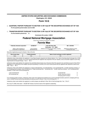 Vorschaubild Fannie Mae
 10-Q Quartalsbericht 2026 