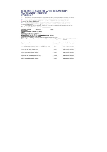 Thumbnail Barclays 20-F Annual Report 2025
