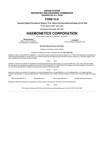 Thumbnail Haemonetics 10-Q Quarterly Report FY2017 