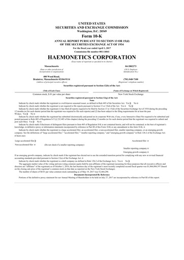 Thumbnail Haemonetics 10-K Annual Report 2017