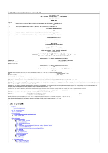 Thumbnail Philips 20-F Annual Report 2017