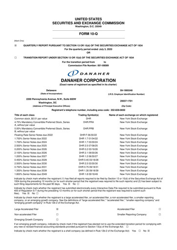 Thumbnail Danaher 10-Q Quarterly Report FY2020 