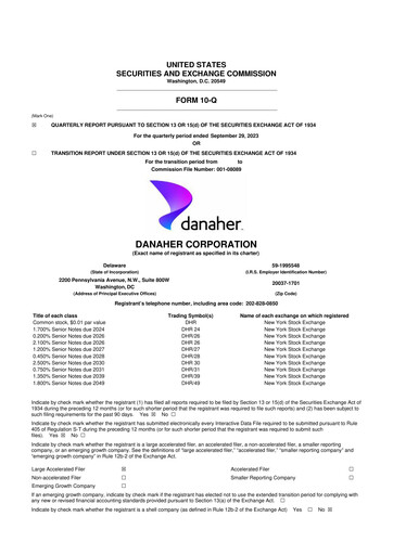 Thumbnail Danaher 10-Q Quarterly Report FY2023 