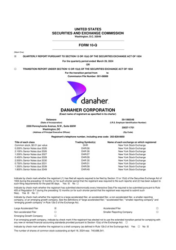 Thumbnail Danaher 10-Q Quarterly Report FY2024 