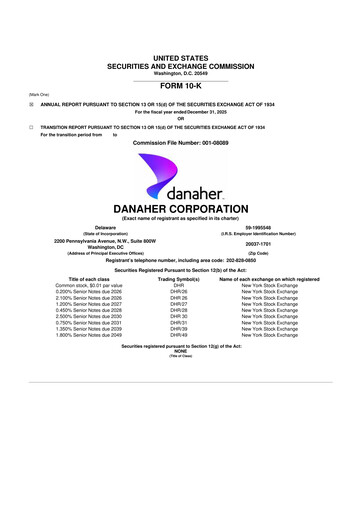 Thumbnail Danaher 10-K Annual Report 2025