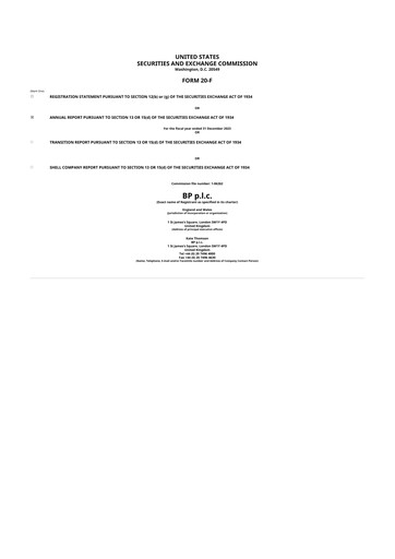 Thumbnail BP 20-F Annual Report 2023