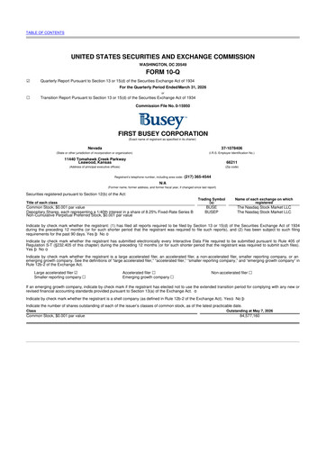 Thumbnail First Busey 10-Q Quarterly Report FY2026 