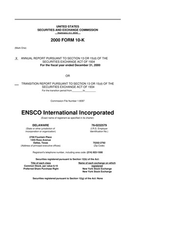 Thumbnail Valaris 10-K Annual Report 2000
