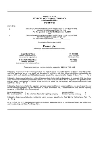 Thumbnail Valaris 10-Q Quarterly Report FY2011 