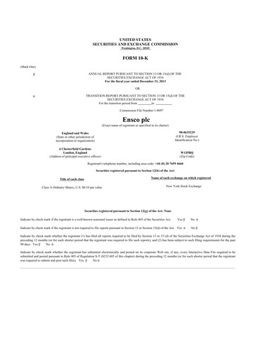 Thumbnail Valaris 10-K Annual Report 2013