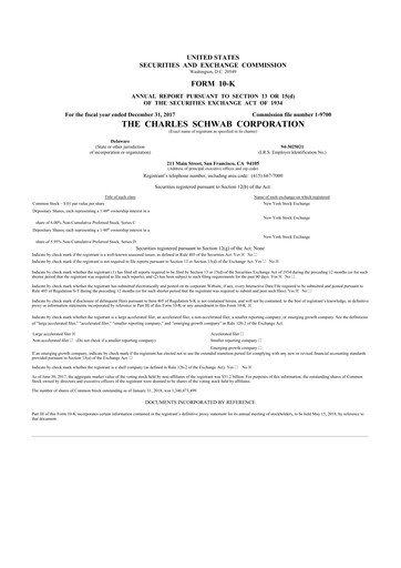 Thumbnail Charles Schwab 10-K Annual Report 2017