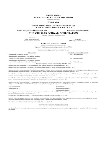 Thumbnail Charles Schwab 10-K Annual Report 2018