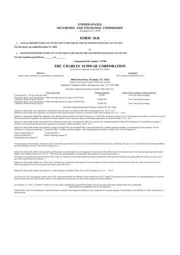 Thumbnail Charles Schwab 10-K Annual Report 2022