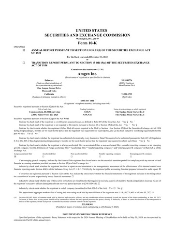 Thumbnail Amgen 10-K Annual Report 2023