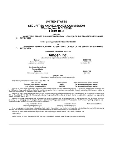 Vorschaubild Amgen 10-Q Quartalsbericht 2025 
