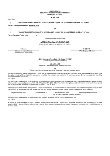 Vorschaubild Abeona Therapeutics
 10-Q Quartalsbericht  