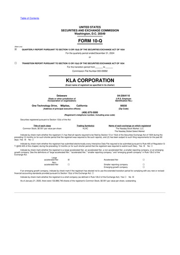 Thumbnail KLA 10-Q Quarterly Report FY2025 