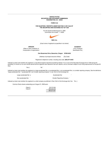 Vorschaubild Nike 10-Q Quartalsbericht  